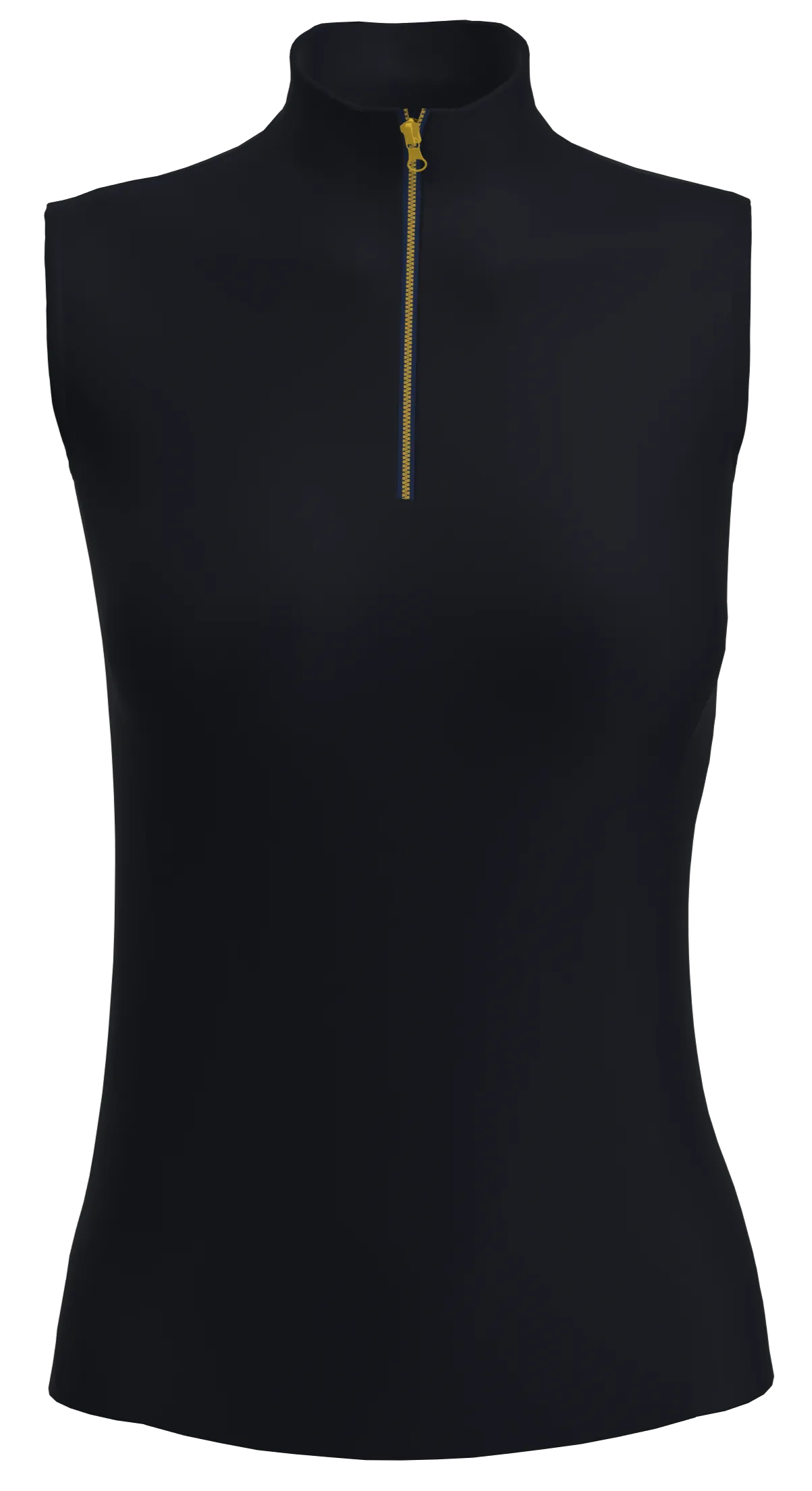 AB SPORT Sleeveless Mock Zip Polo - GP04-BLKH