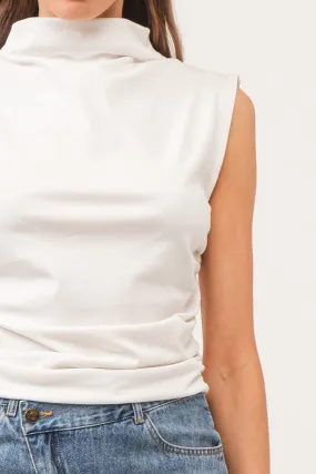 Amelia Mock-Neck Shell Top