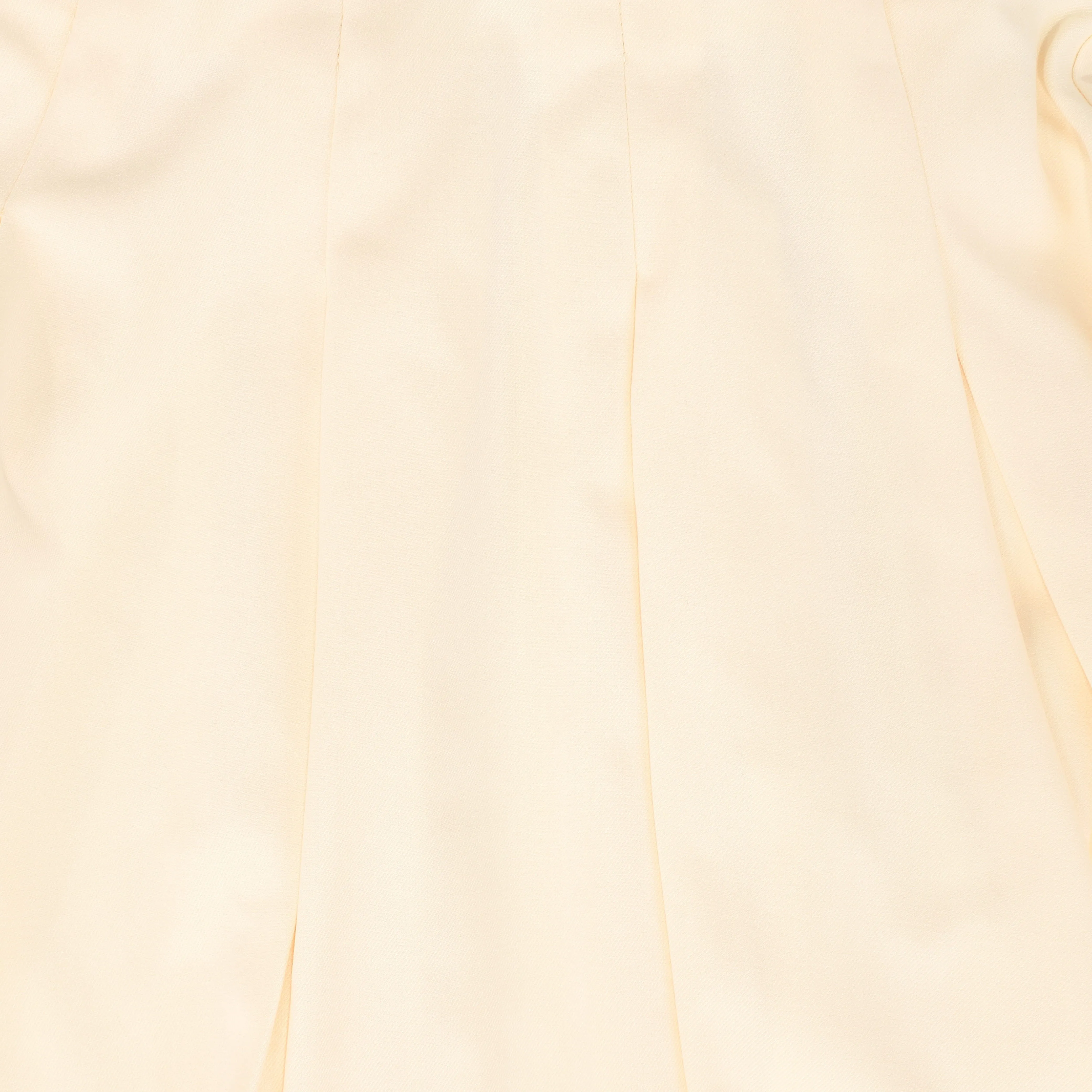 Bace Collection Cream Wool Scallop Pleated Skirt