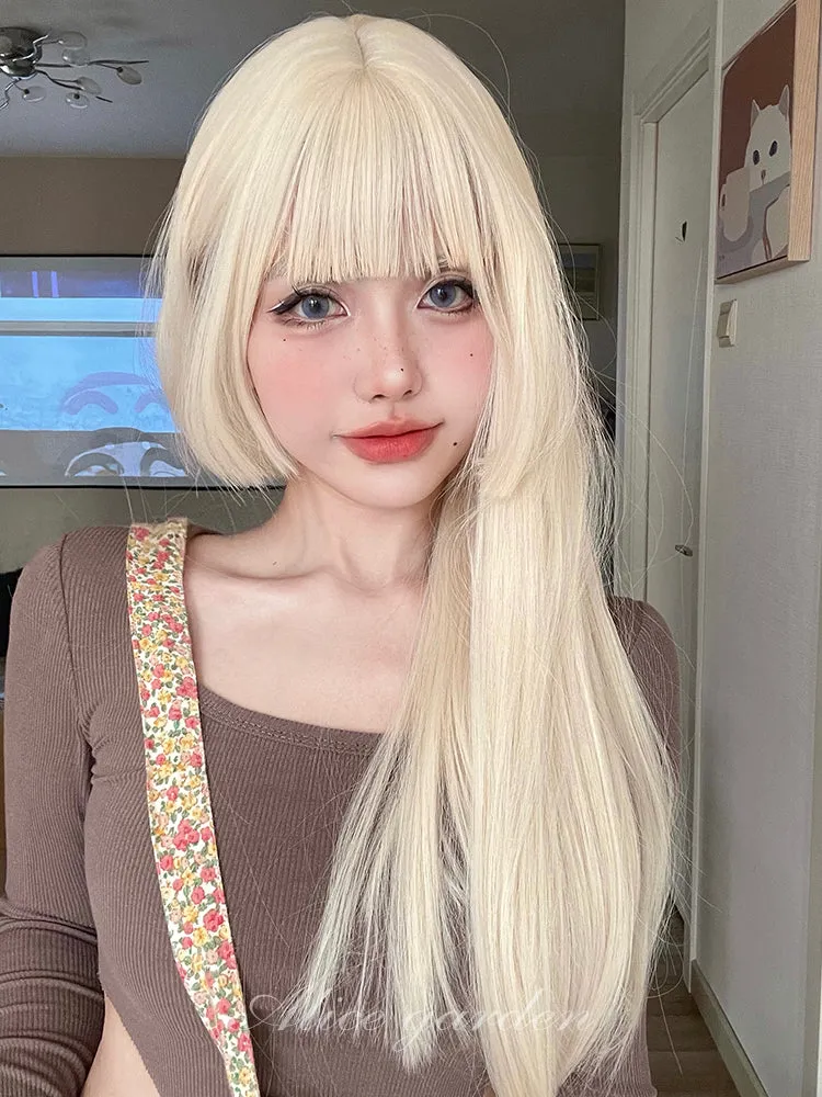 Blonde Straight Long Wig