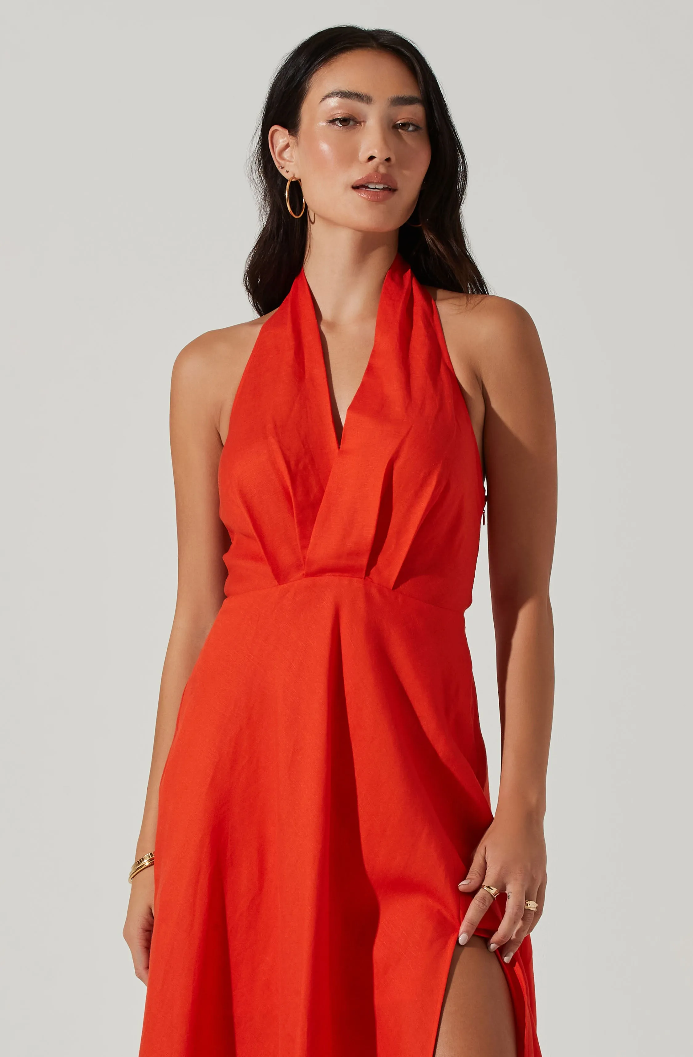 Keava Halter Midi Dress