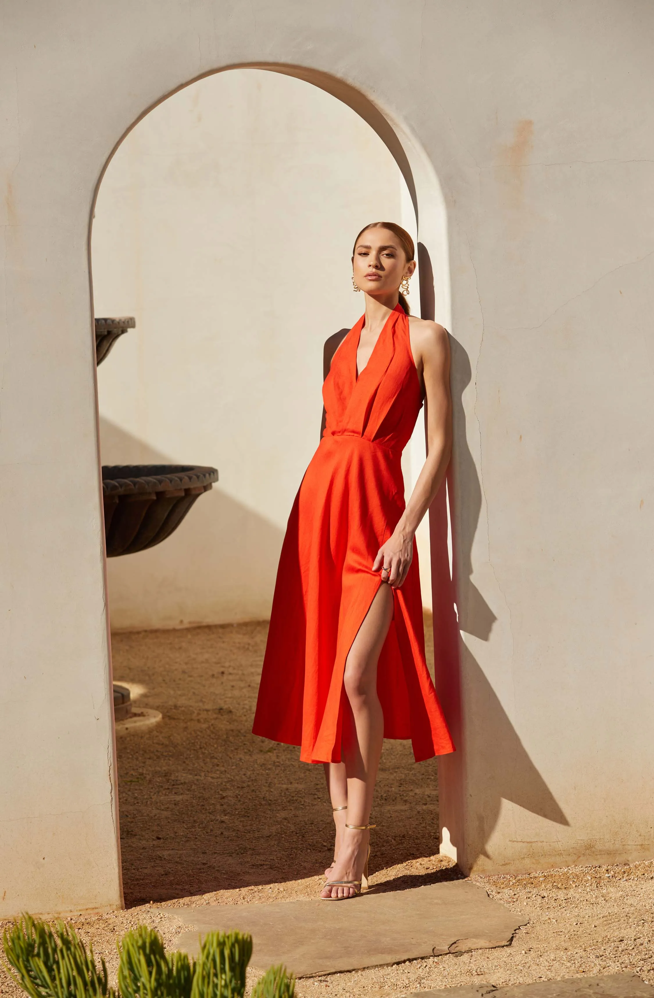 Keava Halter Midi Dress