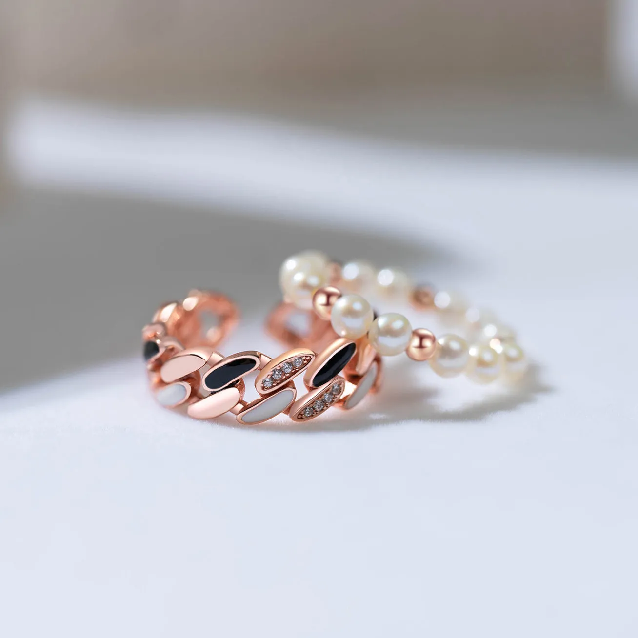 New Yorker Freshwater Pearl Duo Ring WR00103 | Mix&Match