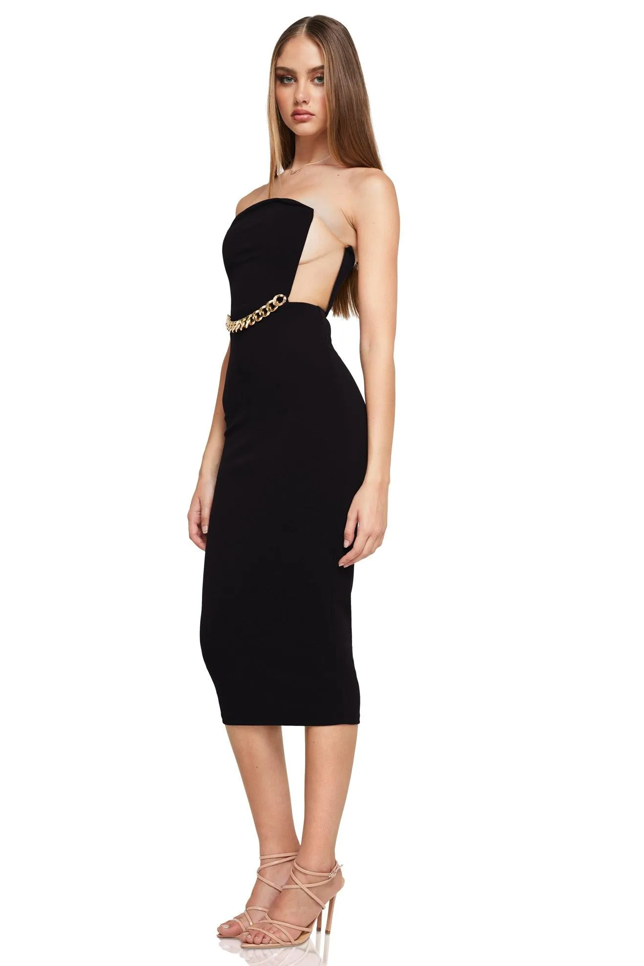 Nookie Scandal Midi Dress - Black