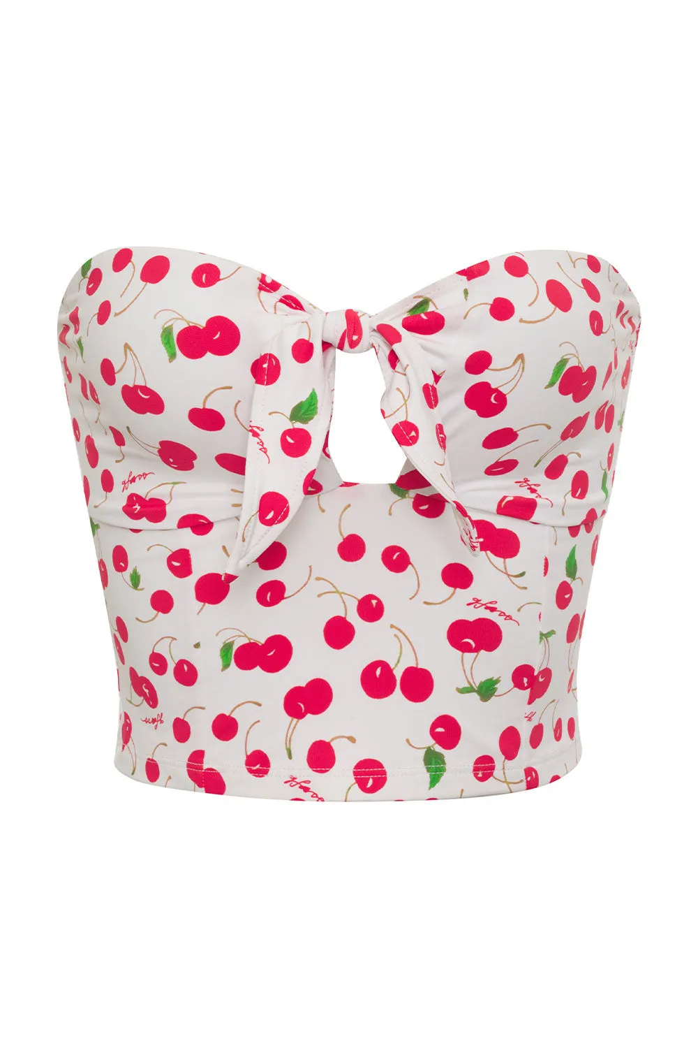 x SYDNEY SWEENEY Rocky Strapless Bikini Top - Cherry Bomb